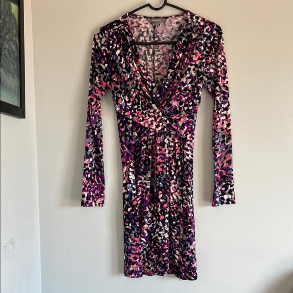 Chic Long Sleeve‎ Multicolor Dress.  CAJA. # 1. C